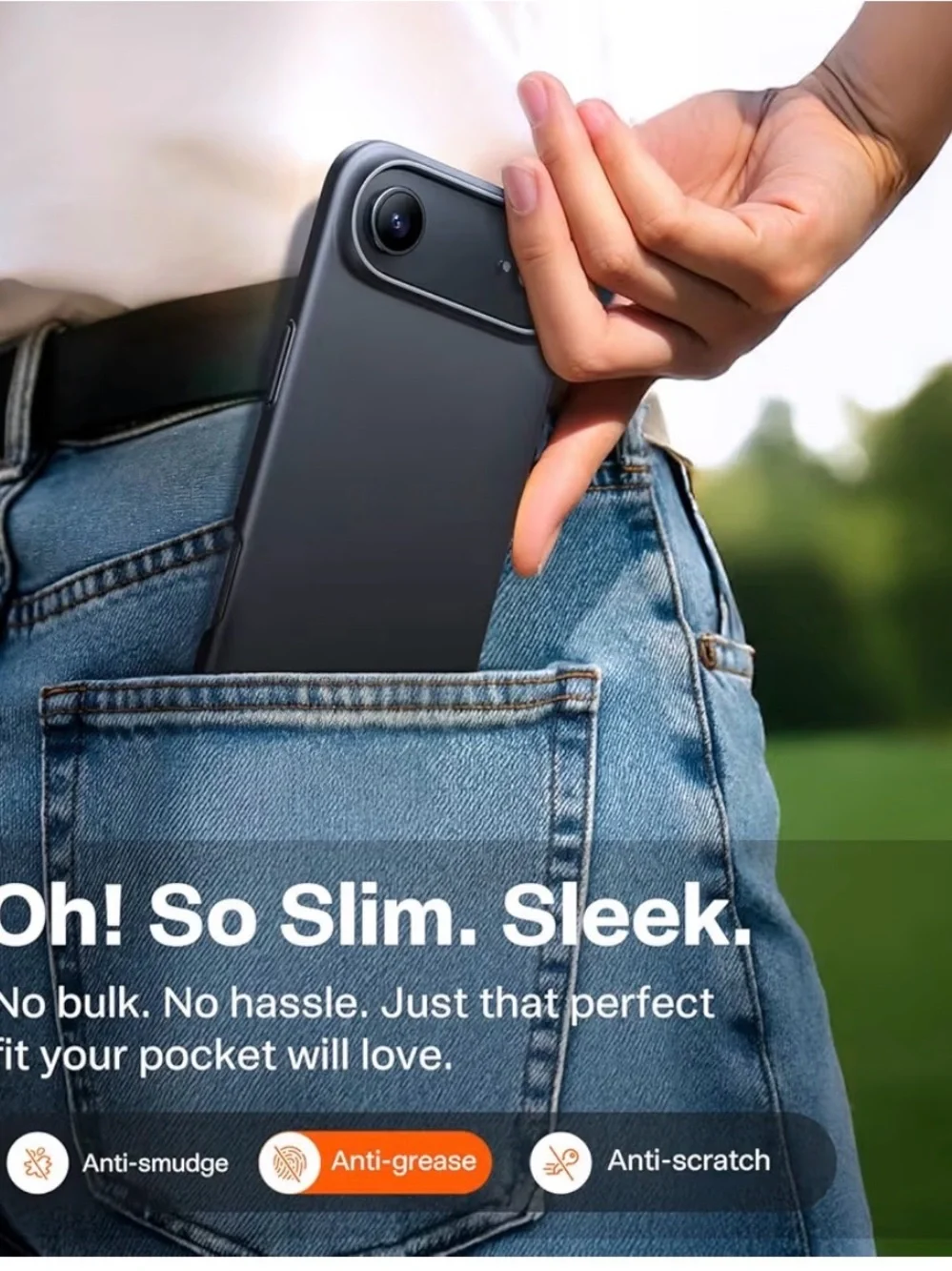 Magnetic Slim Fit Black iPhone Air 6.5 Case - MagSafe Compatible